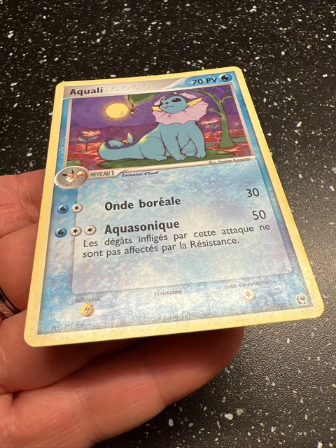 Pokemon Aquali Card 25/100 Rare Ex French Sandstorm Vf fr 5