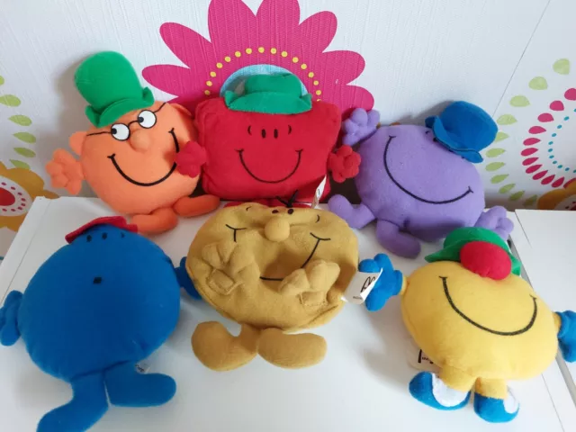MCDONALDS MR MEN Clever Forgetful Strong 1999 Reversible Quiet Soft Toy ...