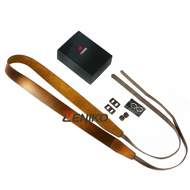 Canpis Retro Soft Oily Leather Camera Shoulder Neck Strap for Canon Nikon Sony
