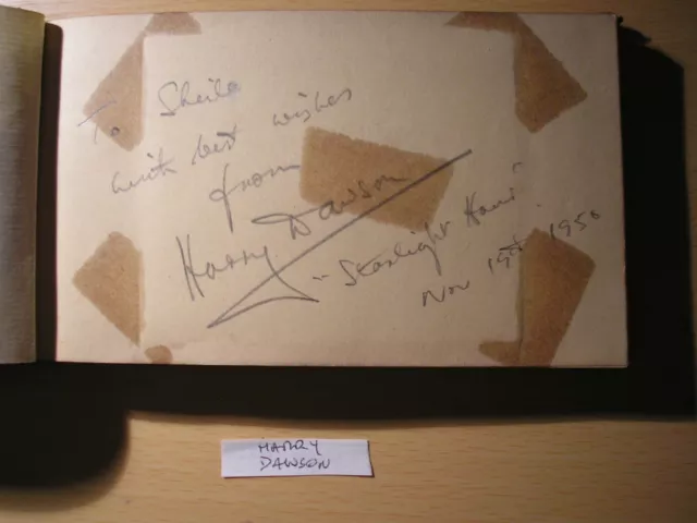 Harry Dawson - Original Hand-Signed Album Page 1950