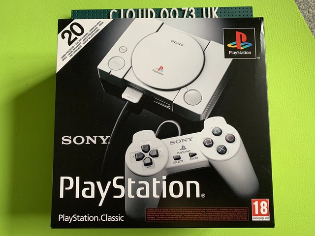 SONY PLAYSTATION CLASSIC Mini Console 20 Game w/ 2 Controller UK PAL ...
