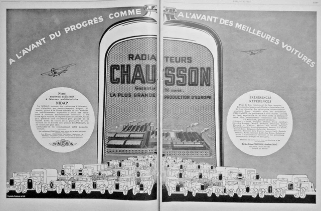1927 Press Advertisement Shoe Radiator On Citroën Delahaye Amilcar Chenard