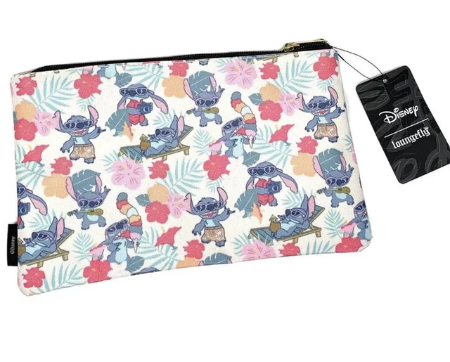 DISNEY X LOUNGEFLY Lilo & Stitch Tropical Stitch Zip Pouch Bag