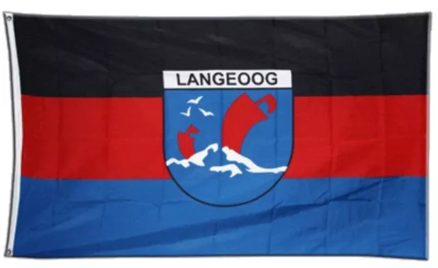 Fahne Deutschland Stadt Langeoog Flagge Insel Hissflagge 90x150cm