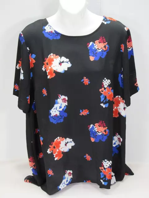 Vince Camuto Womans L [ 42 Bust 31L ] Floral Pullover Top  Floral Print S/S