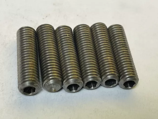 (6) M8-1.25x30mm A2 Stainless Screws Socket Set Screws Cup Point (23JN78)