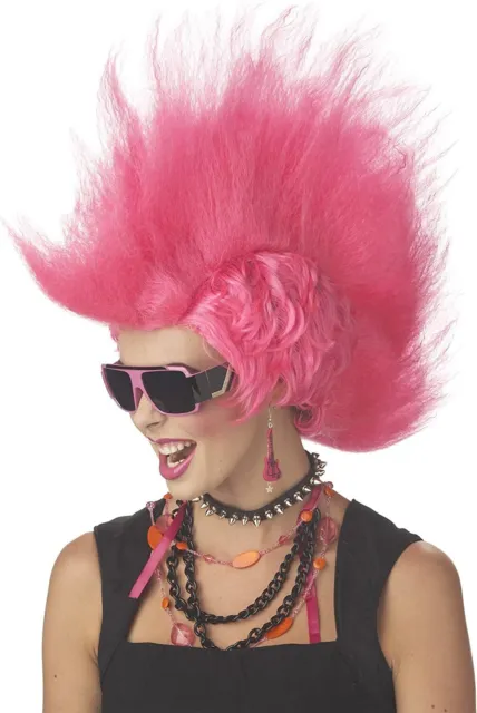 Wild Hot Pink Mohawk - Adult Wig