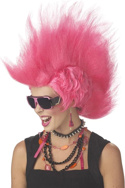Wild Hot Pink Mohawk - Adult Wig