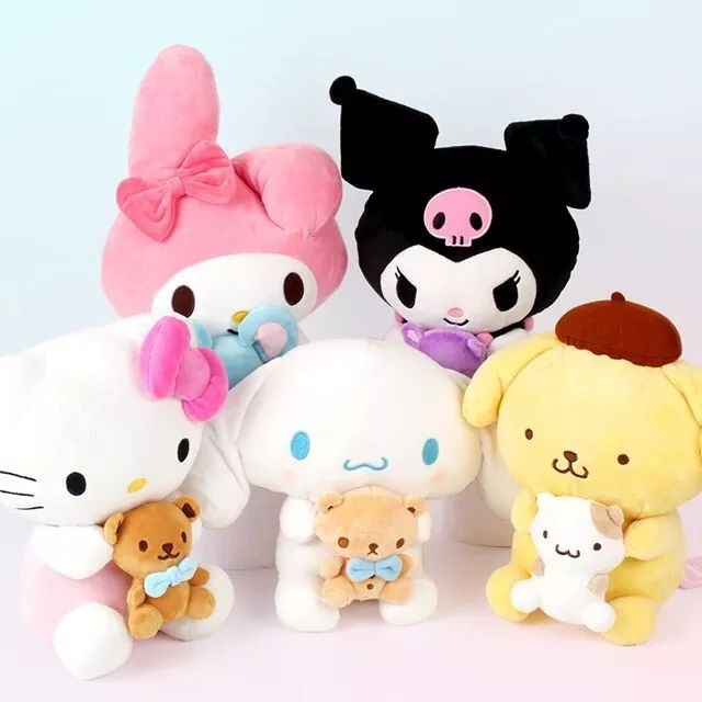 1pcs Sanrio Characters with friends Doll Plush Toy Kuromi My melody Hello Kitty