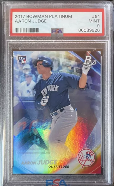 2017 Bowman Platinum Aaron Judge Rookie Card RC Yankees PSA 9