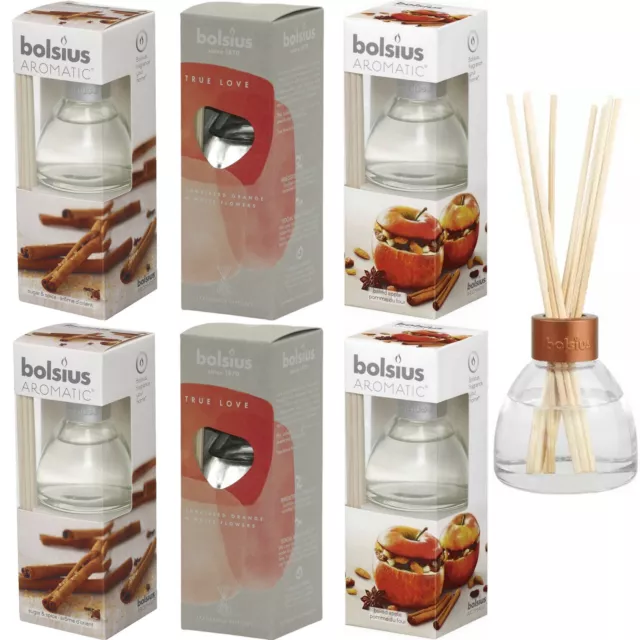 6 Pack Bolsius Aromatic Diffuser Duftspender Raumduft 6 x 45ml Holzstäbchen