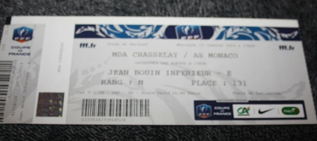 Ticket Match AS Monaco Vs Chornomorets Odessa - Coupe UEFA 1990/91, C3