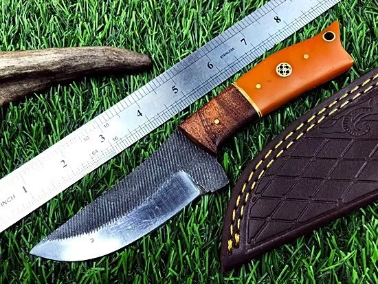 8'' Handmade Carbon Steel Hunting Skinner Knife W/Sheath -25563