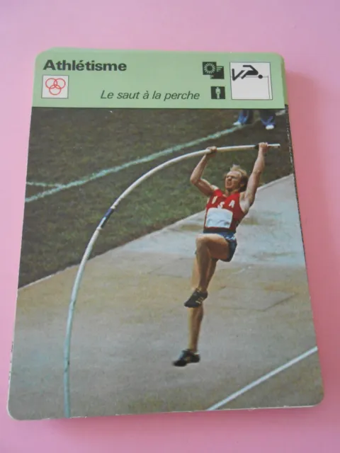 Athlétisme Le Saut à la Perche Fiche Card 1978