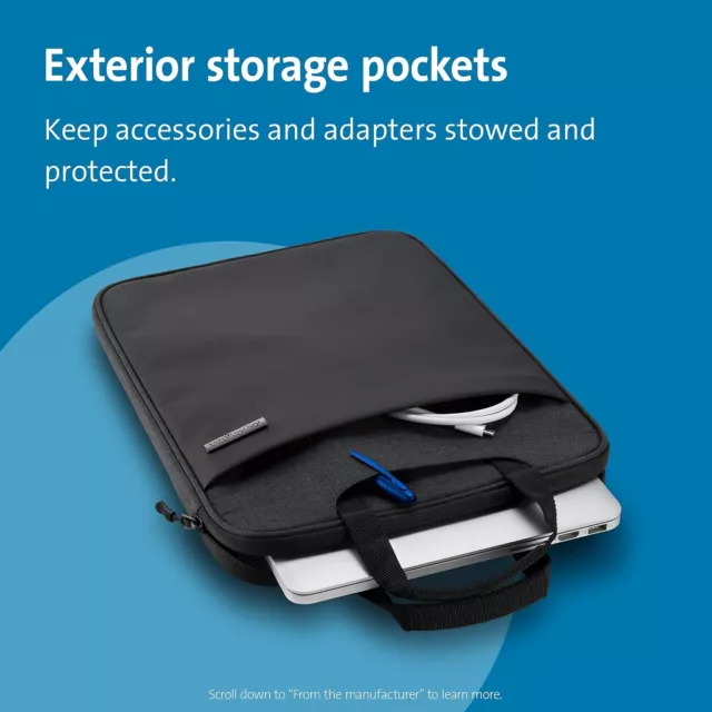 Kensington Vertical Eco Laptop Bag designed for 14" Screens, Protective Carry Ca 3