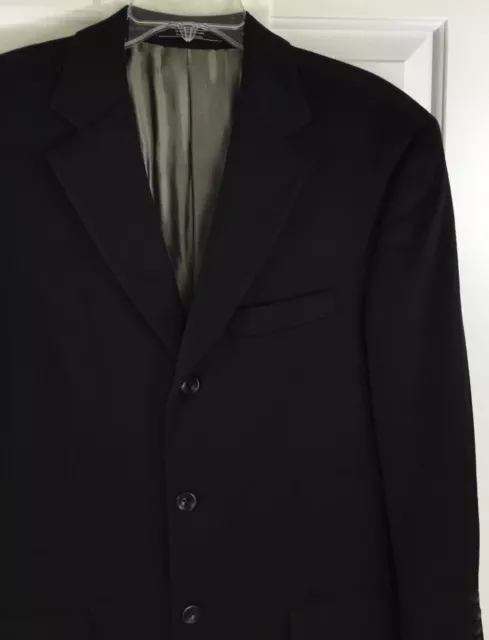 Loro Piana 100% Cashmere Arnold Brant Men’s 40R Sport Coat 3-Button Black Blazer