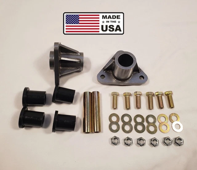 Set Of 2 Front Leaf Spring Shackle Hanger Brackets For 1980-1997 Ford F-250/F-350 4WD - Forward Position