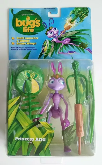 DISNEY PIXAR - A BUGS LIFE: PRINCESS ATTA Figure MATTEL 100% Complete Carded