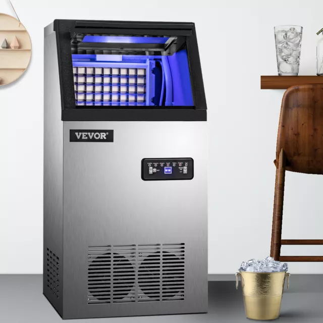 VEVOR Machine à Glaçons Commerciale 25 kg/24H Ice Maker Professionnel 230 W 220V