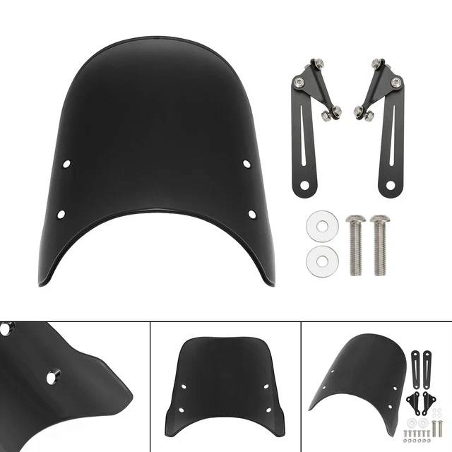 Pare-brise Moto ABS Pour Kawasaki ER-6N 2012-2014 - Noir Ou Brun - Protection Vent
