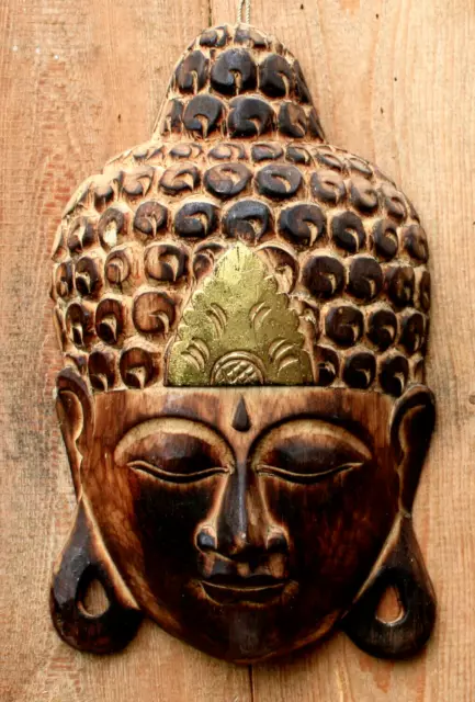 Maske Buddha Holzmaske Buddhadeko Buddhamaske Wandmaske Buddamaske Budhamaske