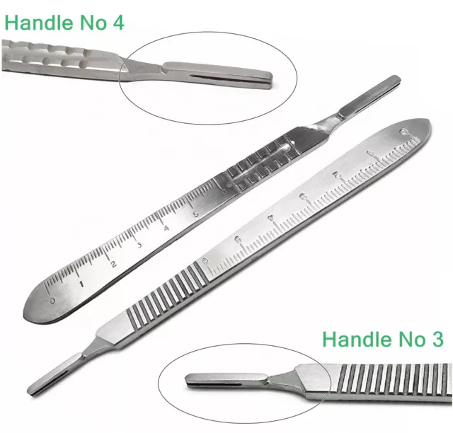 3X Surgical Scalpel Handle No. 4 Dental Surgery Stainless Steel