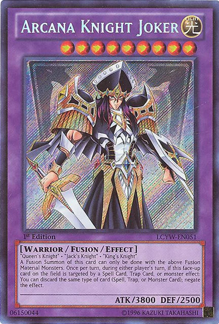 Yu-Gi-Oh Card - LCYW-EN051 - ARCANA KNIGHT JOKER (secret rare holo) - NM