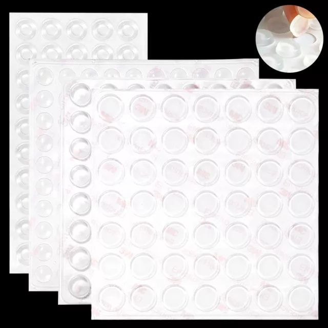 Self Adhesive Rubber Drawer Stops Clear Pads Cabinet Door Soft Bumpers 49-100Pcs