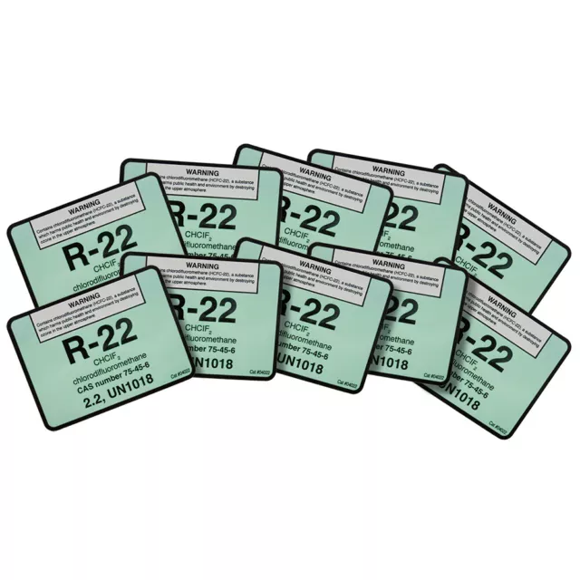 R-22 / R22 Label # 04022 , Pack of (10)