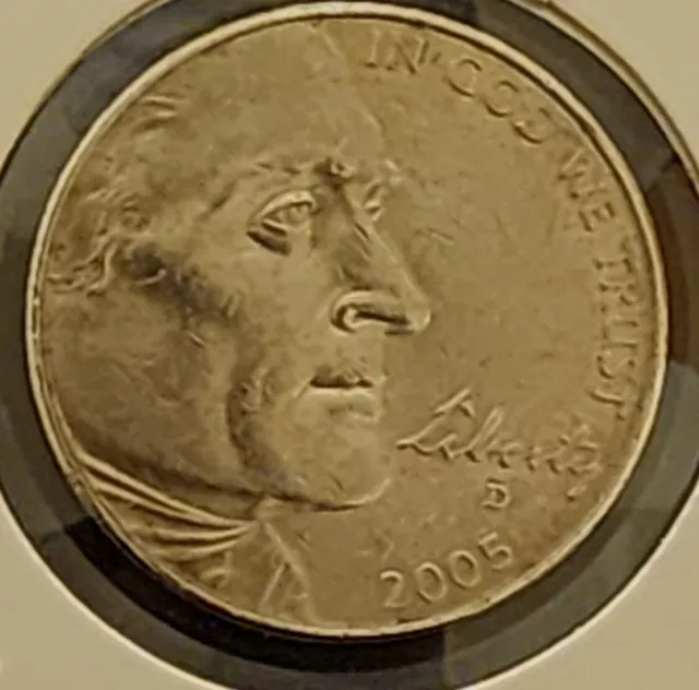 2005-D Bison Jefferson Nickel (Lewis & Clark) Error Coin