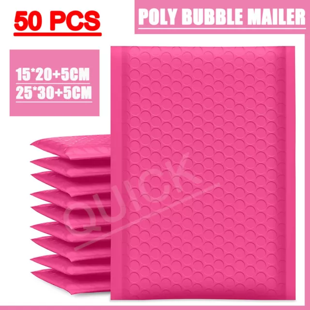 50PCS Poly Bubble Mailer Envelope Self-Sealing Padded Envelope Polycell Maxi Tuf