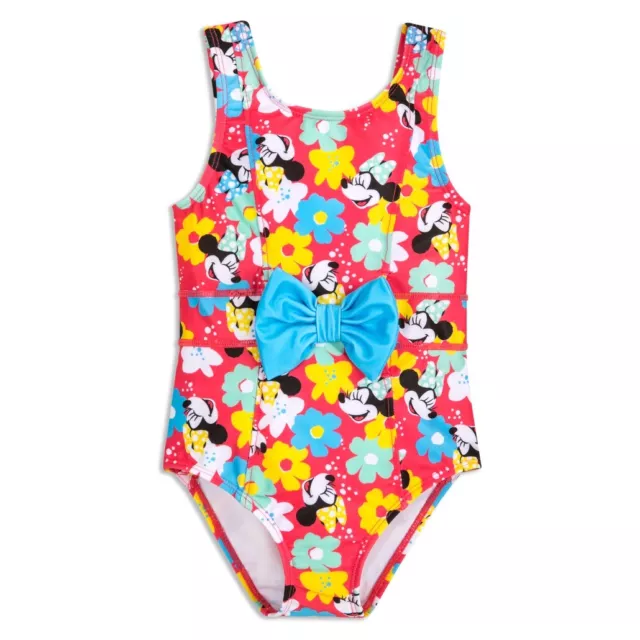 NWT Disney Store Minnie Mouse Adaptive 1pc Swimsuit Girls UPF 50+ U pick