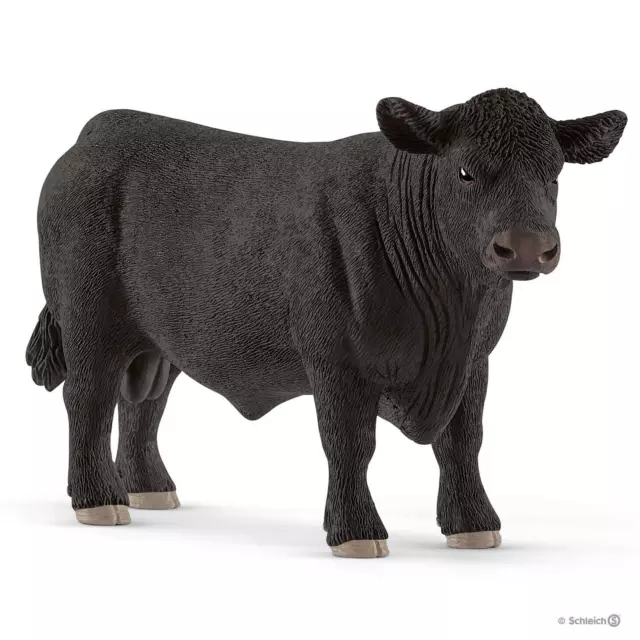 SCHLEICH (13879) Black Angus Bull Collectable Farm Ranch Cattle Figurine W/Tag
