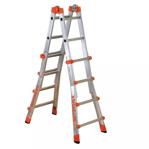 Gierre scala multiuso gigante 5+5 pioli in alluminio telescopica 3 utilizzi