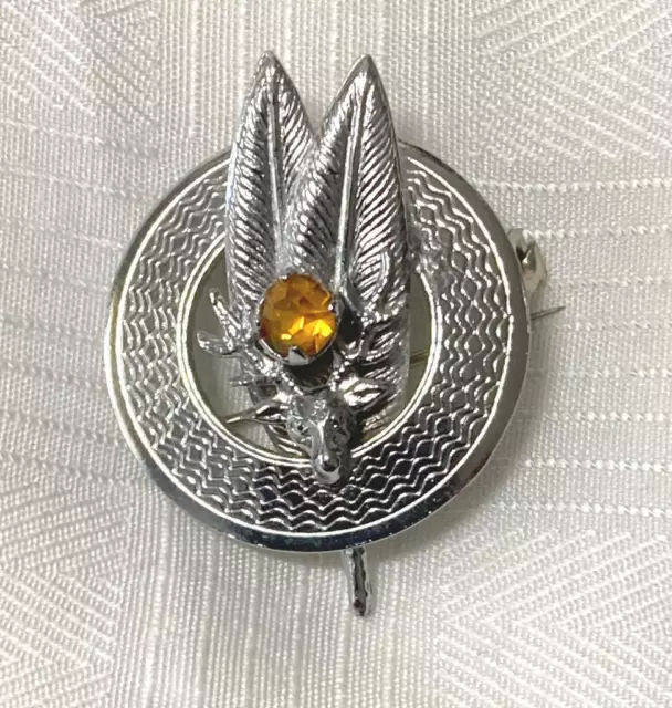 MIZPAH SCOTTISH SWEETHEART badge brooch 2.5 cm diameter Vintage