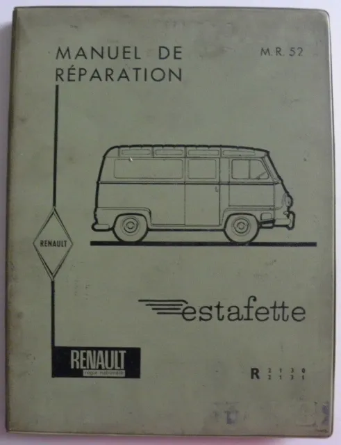 Manuel d'atelier  de réparation Renault ESTAFETTE MR 52 / R 2130 / 2131