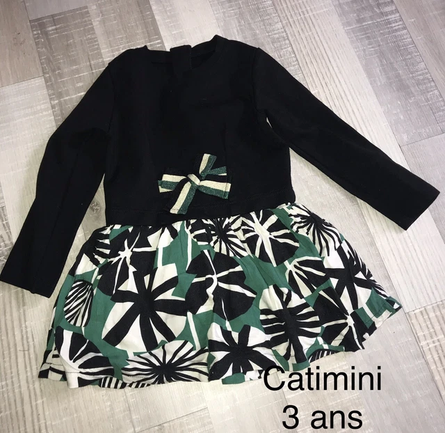 Catimini 5 / 6 Ans Fille : Pull Chien + Jupe Tulle Hiver TBE