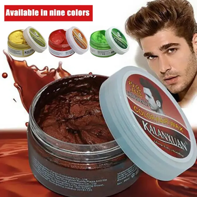 Washable Temporary Hair Dye Cream Styling Wax Hair Coloring Mud Non-Greasy UK