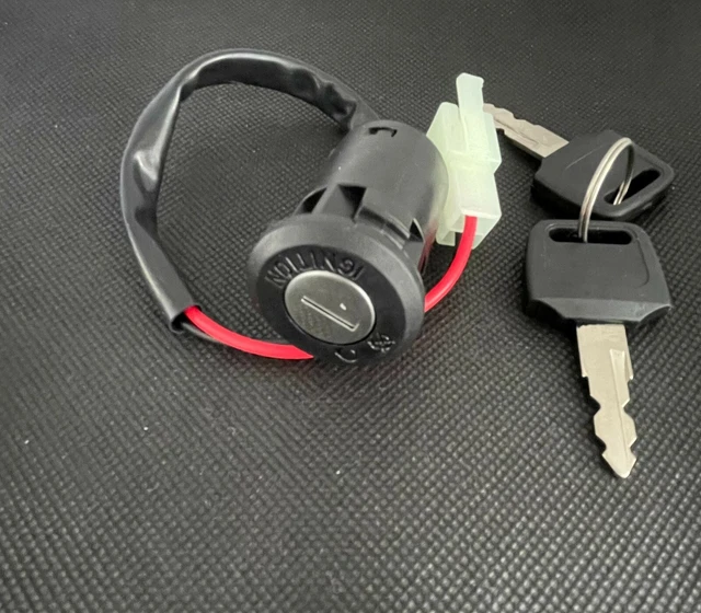 UNIVERSAL IGNITION BARREL Switch 2 Wire Type on off 2 keys Car Trike