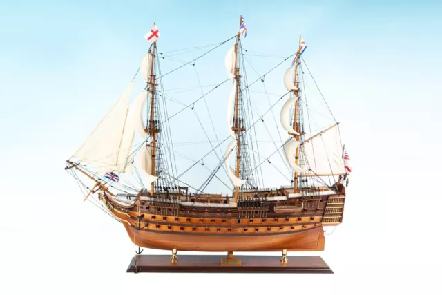 SEACRAFT GALLERY Wooden Model Ship Boat HMS Victory 95cm Extremely Detailed