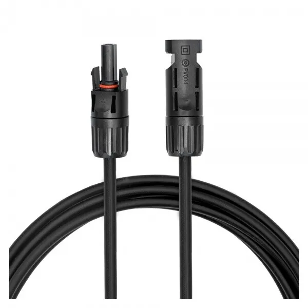 Câble Solaire 6 MM² Noir 10m Avec Connecteurs Installation Module PV Photo