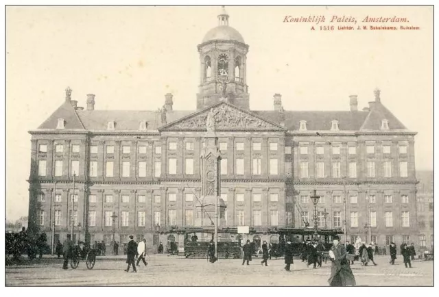 CPA Amsterdam Koninklijk Paleis animé (13034)