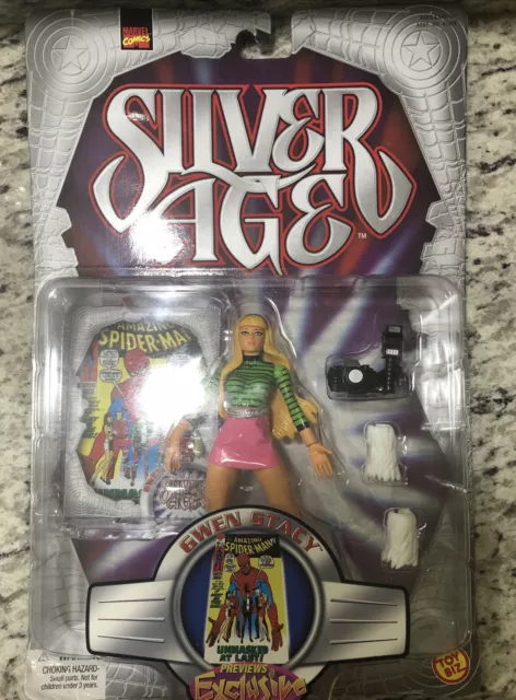Marvel Comics Toy Biz Silver Age Gwen Stacy Action Figure 1999 Spider-Man