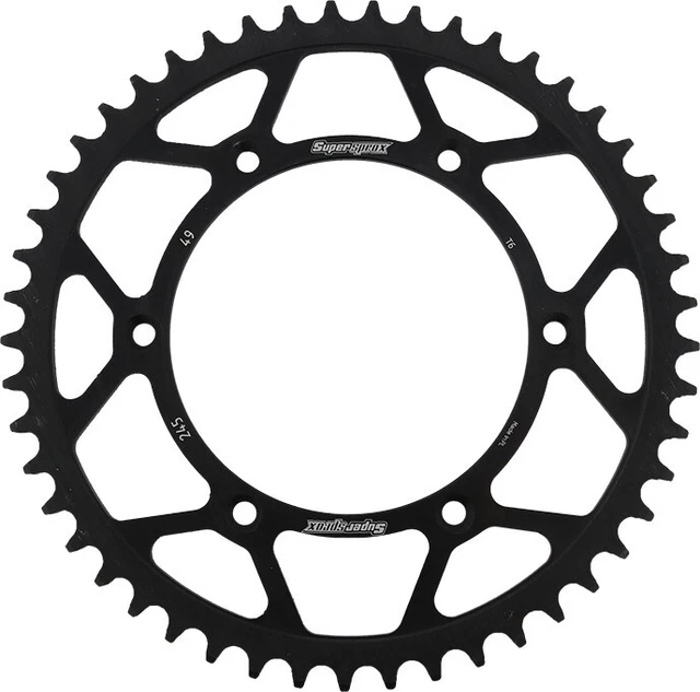 Supersprox Rear Steel Sprocket 49T Black RFE-245-49-BLK