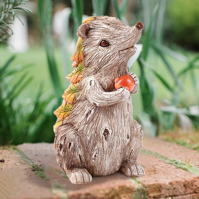 Small Hedgehog Ornament Garden Figurine for Desk Gift Cabinet Outdoor Indoor