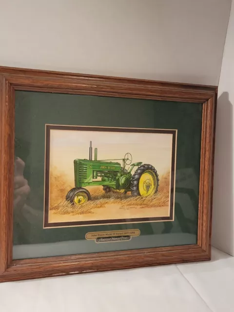 Vintage John Deere American Memory Print Model B Styled 1939-1952 Framed