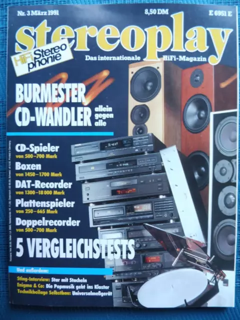 Stereoplay 3/91,Fostex D 20,Gold Fg 800,Jvc Xd Z 505,Technics Sv Da 10,Sony Tcd
