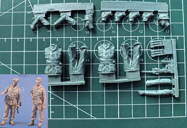 Verlinden 1/35 Scale Afrika Korps German DAK NCO Soldiers WWII