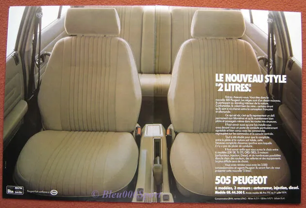 Publicité Papier - Voiture Peugeot 505 De 1979