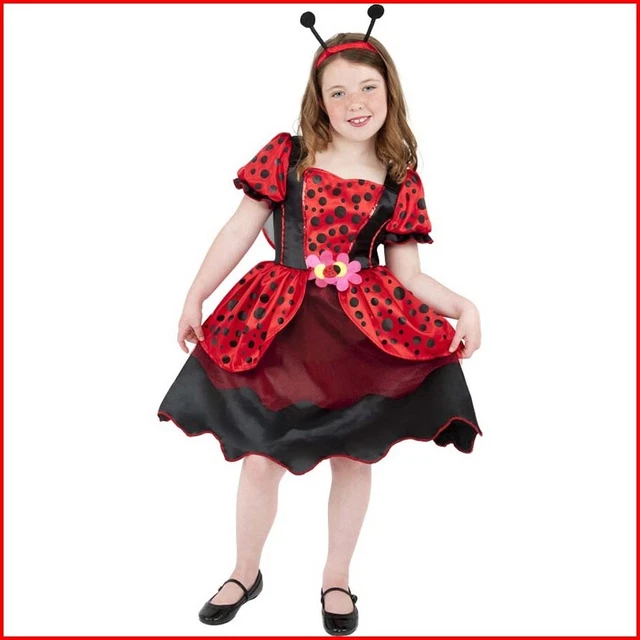 Costume Carnevale Bambina Da Coccinella Vestito Di Halloween Travestimento Bimba